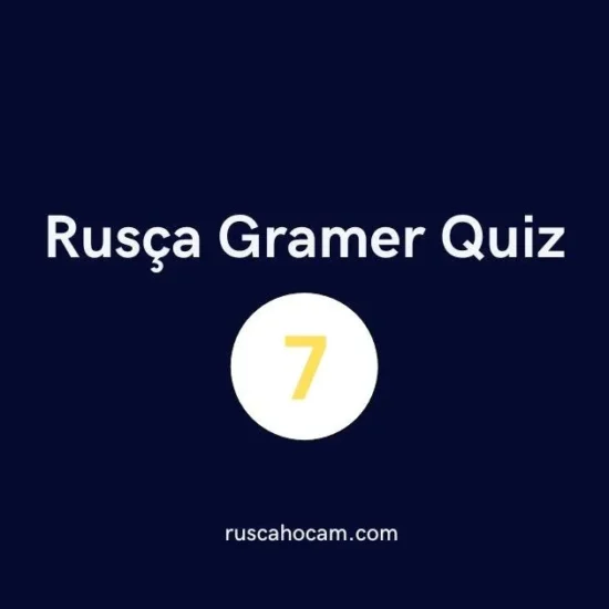 Rusça Gramer Quiz 7 - Orta Seviye Dilbilgisi Testi