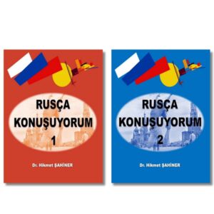 Rusça Konuşuyorum 2 kitaplık setin kapak görseli. Günlük hayata yönelik diyaloglar içeren Rusça konuşma pratiği seti.