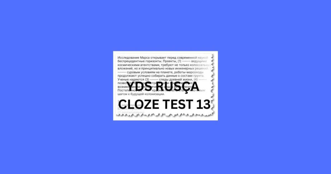 yds rusca cloze test 13