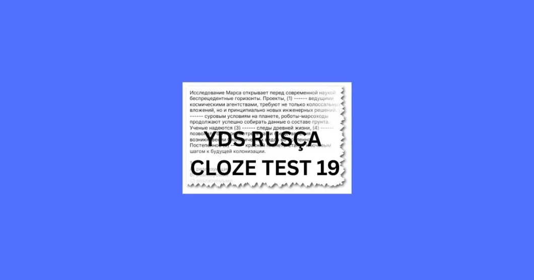 yds rusca cloze test 19