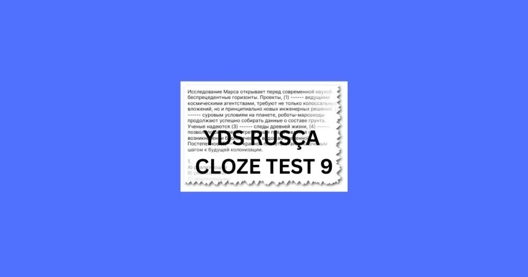 yds rusca cloze test 9